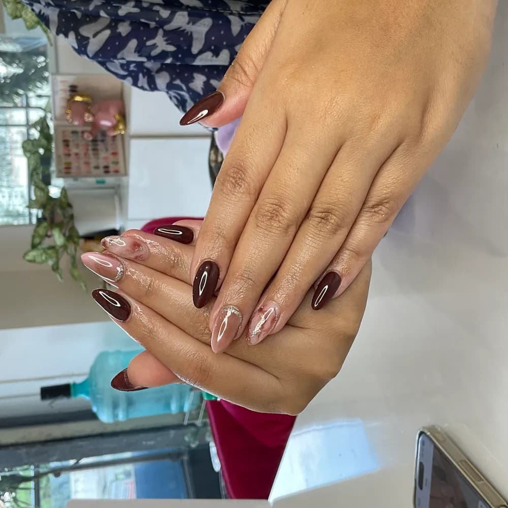 Pearl Inlay Design Gel Art